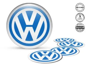 VW Dome Decals Stylish Hub Cap Emblems